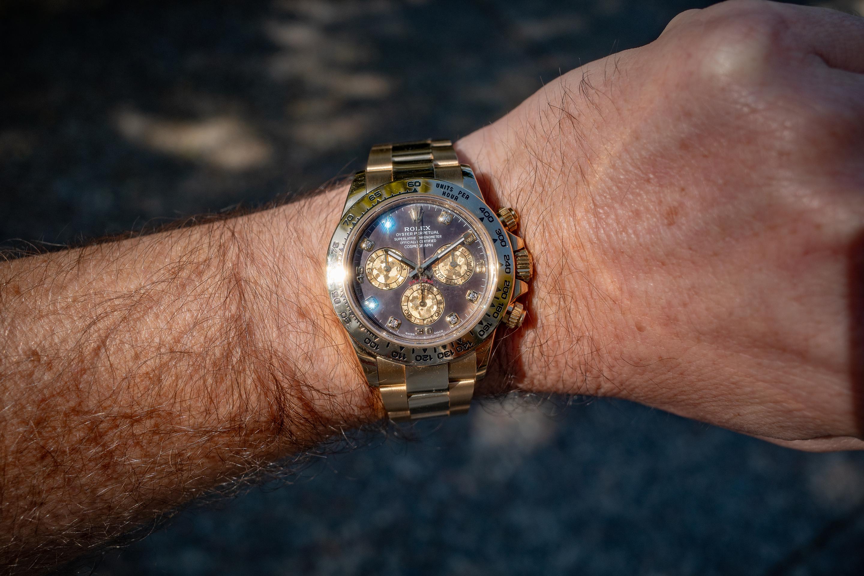 Rolex 18K YG Daytona 116508NG Tahitian Mother of Pearl Dial