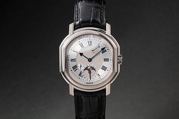 Daniel Roth 18K WG Masters Ellipsocurvex Moon Phase 368.X.60 Silver Guilloché Dial with Box