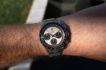 プラネテス 1969 Rolex Paul Newman Daytona 6263 White Tropical Mk 1.75 Panda