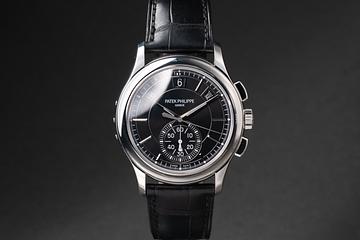 Patek Philippe Platinum Annual Calendar 5905P Black Dial with Box & Papers