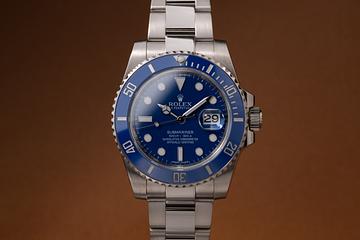 2016 Rolex 18K WG Submariner 116619LB Blue Dial with Box & Papers