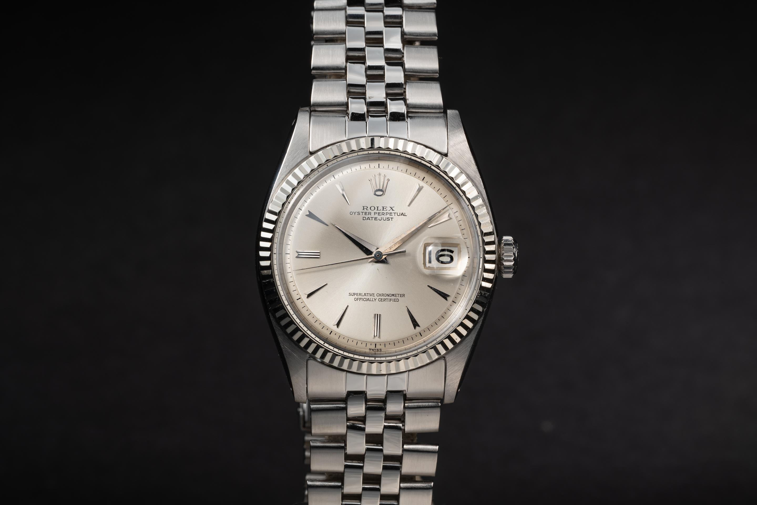 Tropical Watch 1962 Rolex DateJust 1601 Spearhead Swiss Only Dial