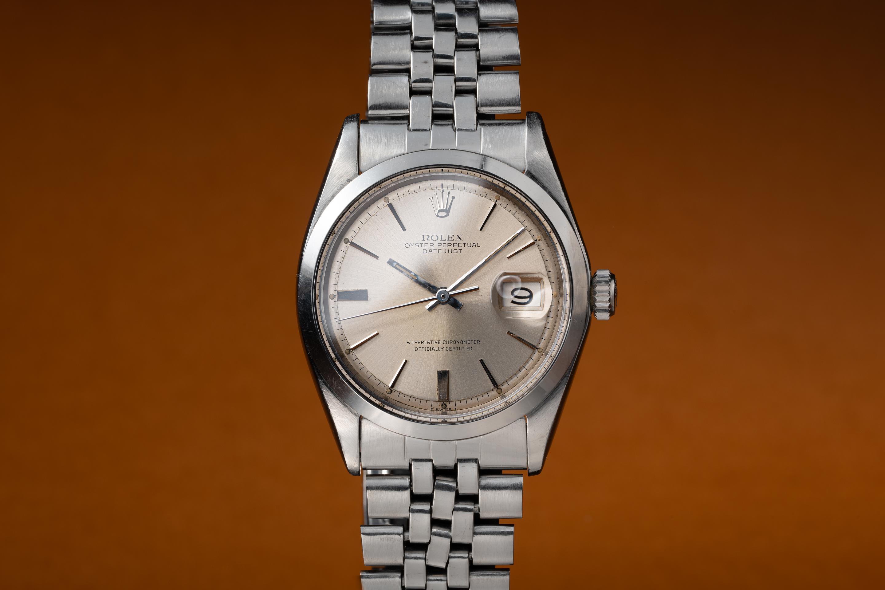 Tropical Watch 1967 Rolex DateJust 1600 Silver Doorstep Dial