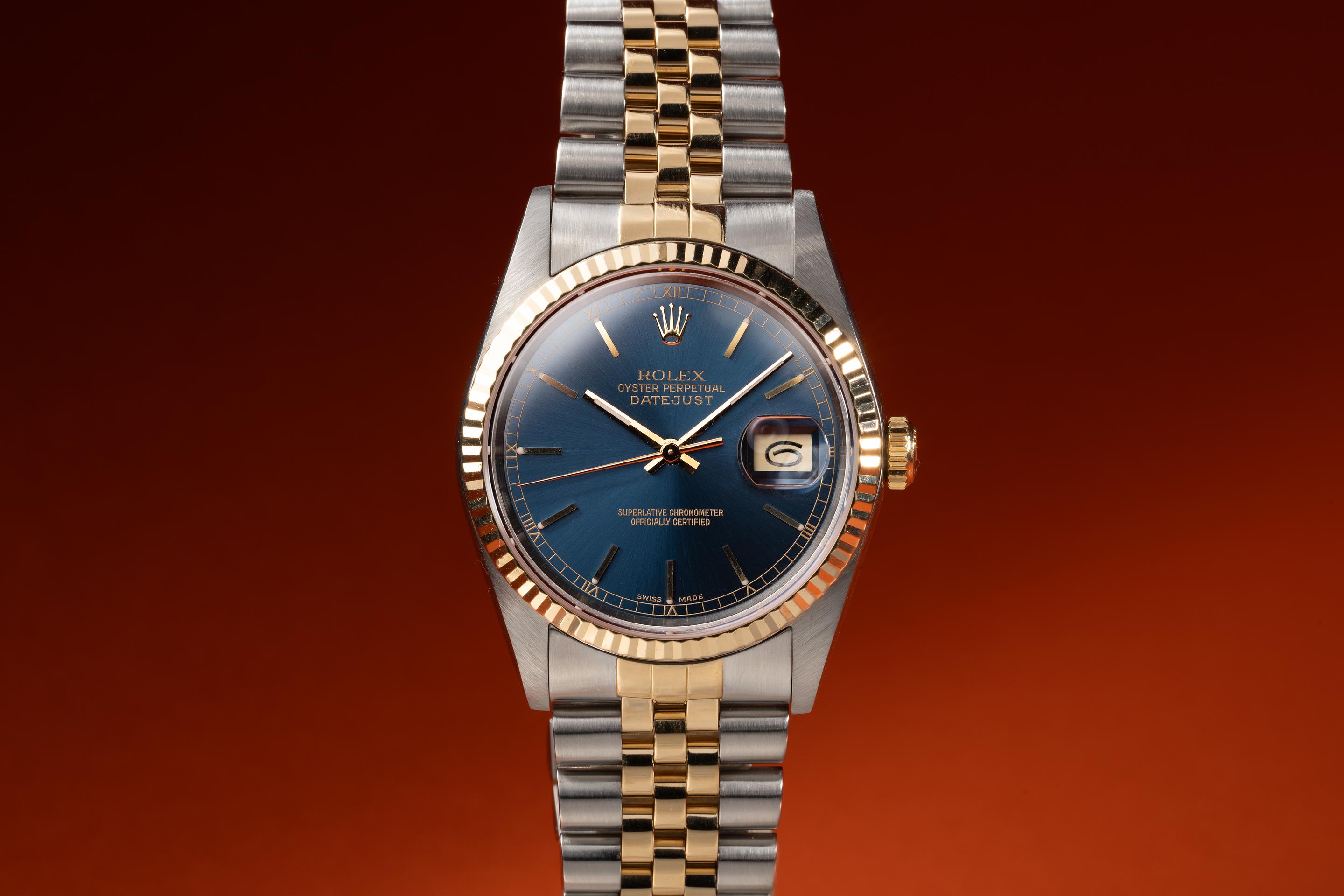 Rolex datejust outlet 16233 blue dial