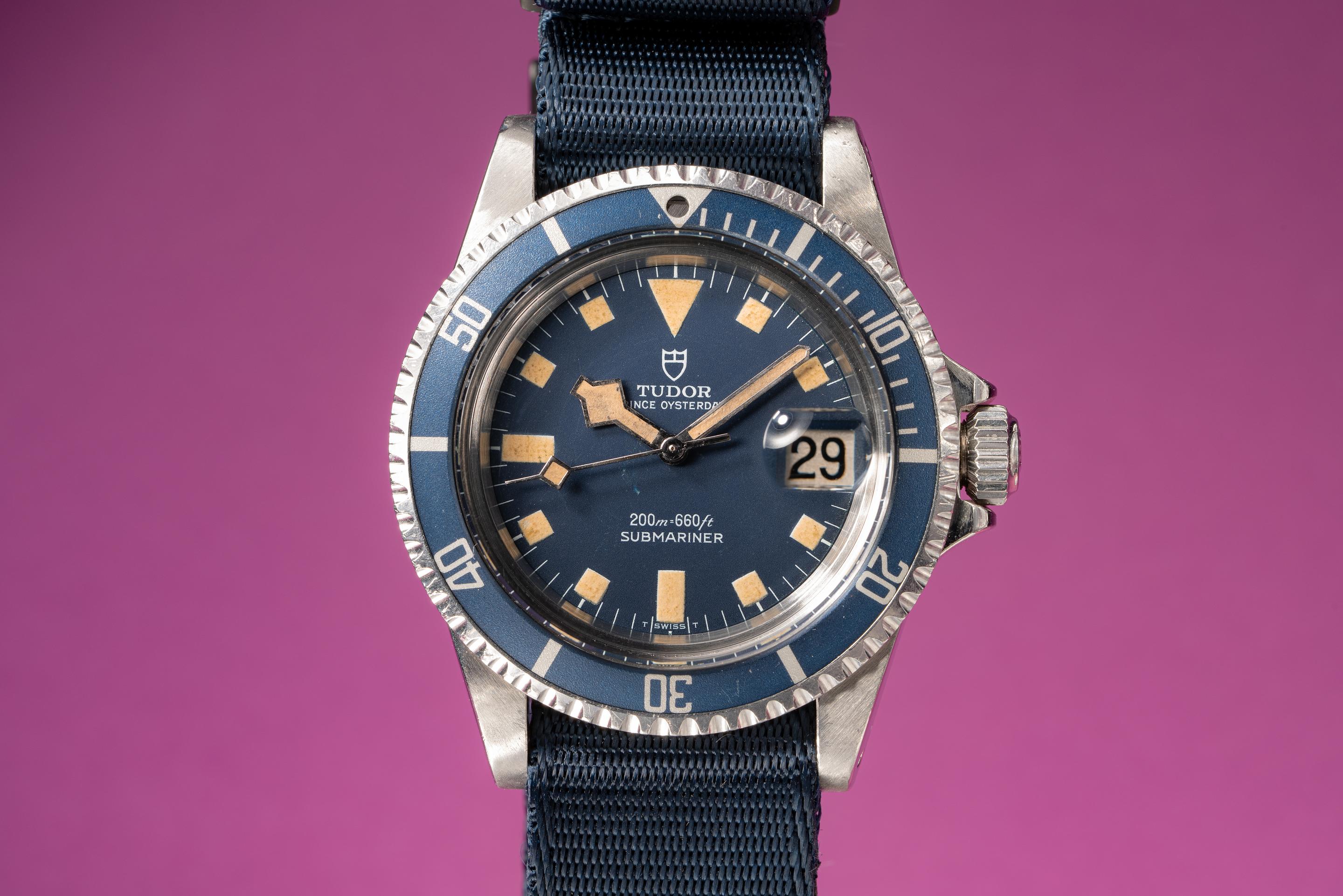 Tropical Watch 1979 Tudor Snowflake Submariner 94110 Blue Dial