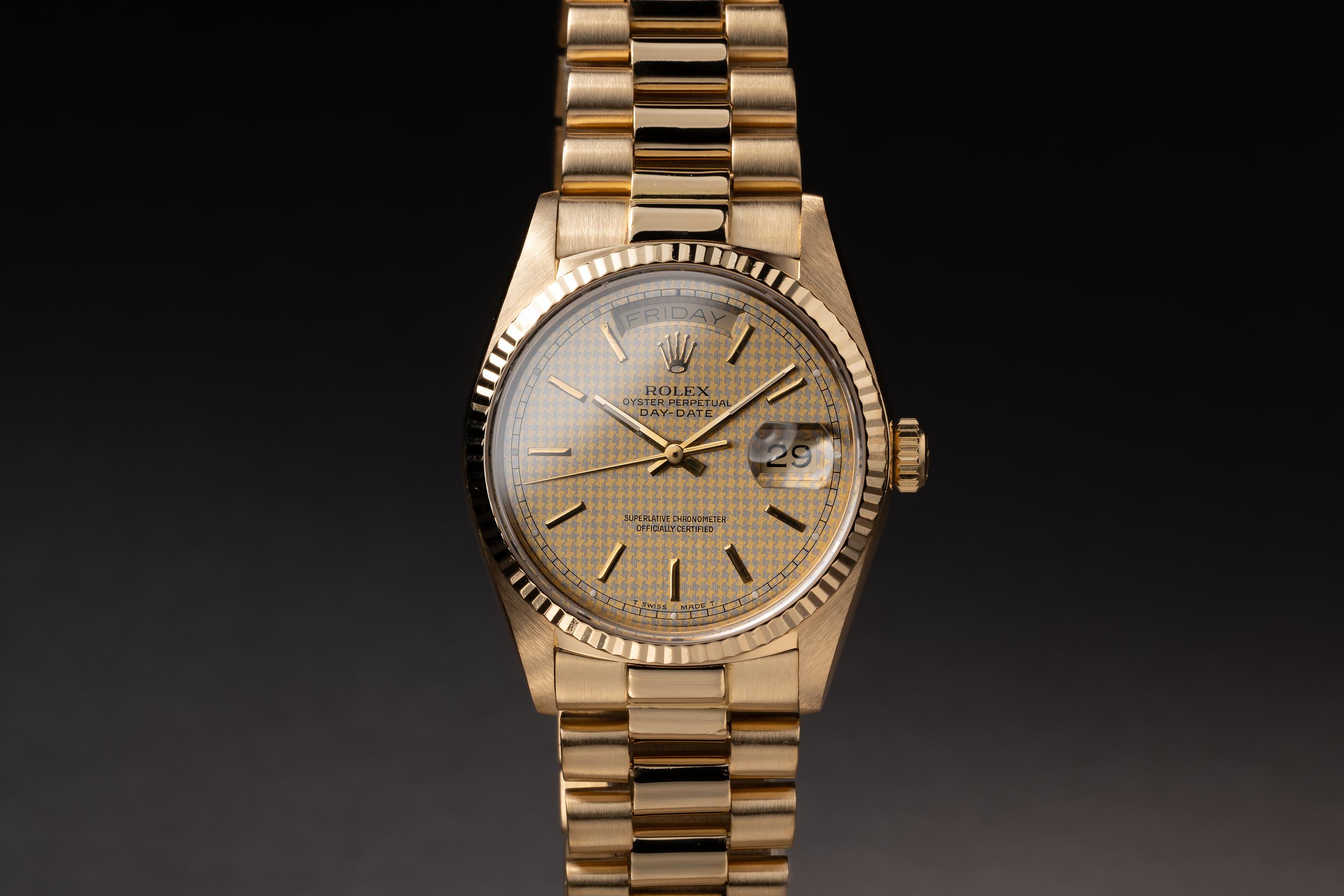 Rolex houndstooth dial hot sale