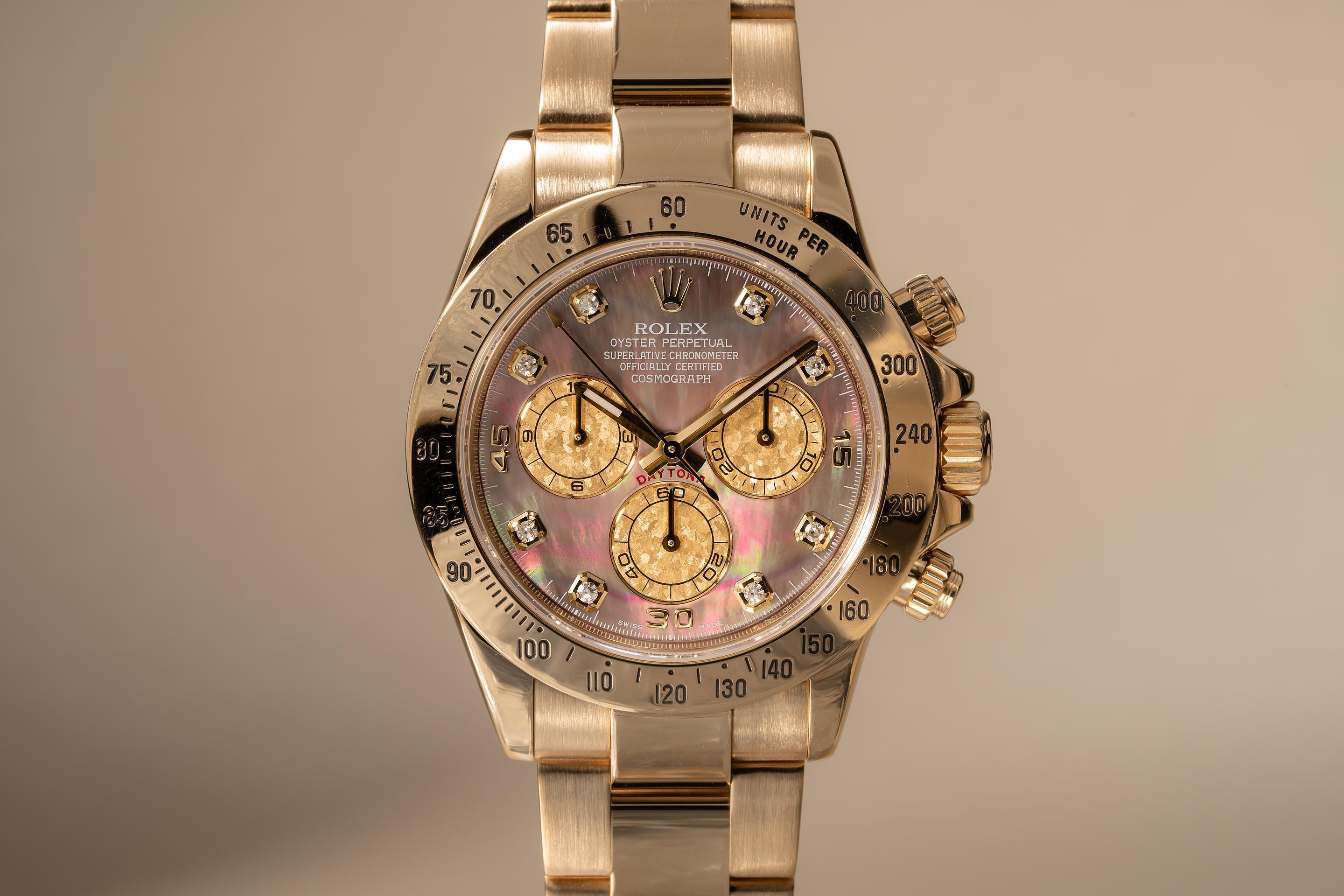 Rolex daytona tahitian mother hotsell of pearl