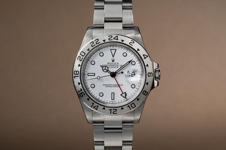 1999 Rolex Explorer II 16570 White Swiss Only Dial | Tropical Watch