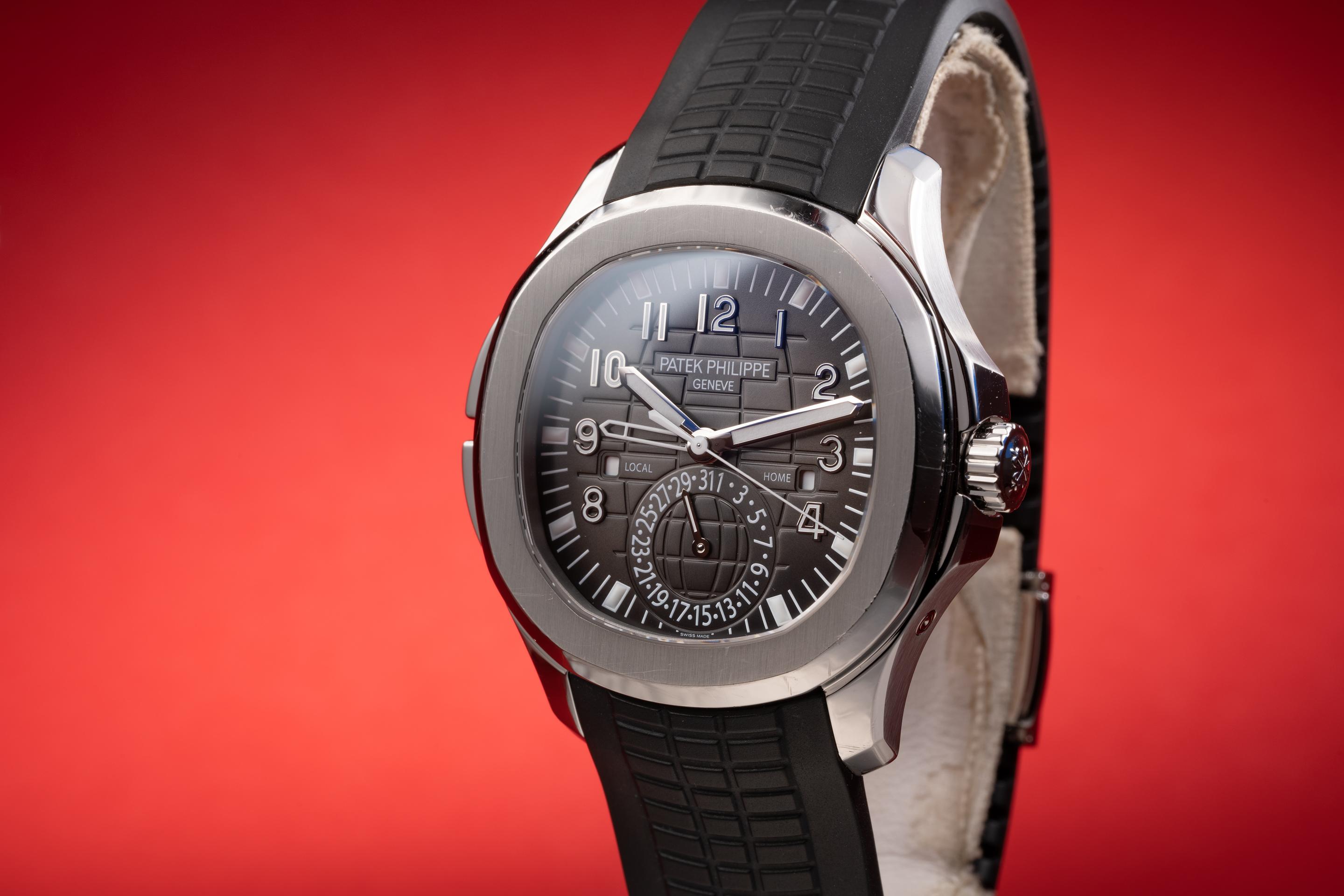 Tropical Watch 18 Patek Philippe Aquanaut 5164a Travel Time With Box And Papers