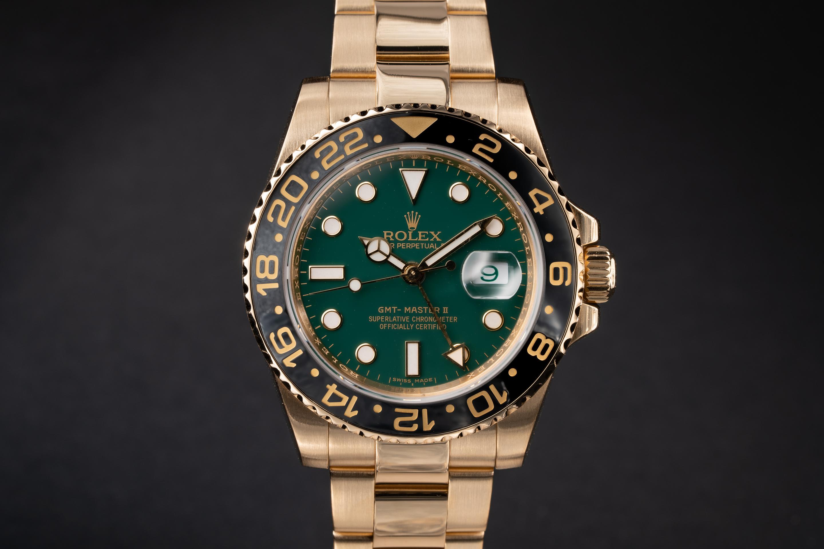 Tropical Watch 2005 Rolex 18K YG GMT Master II 116718 Anniversary Dial with Box