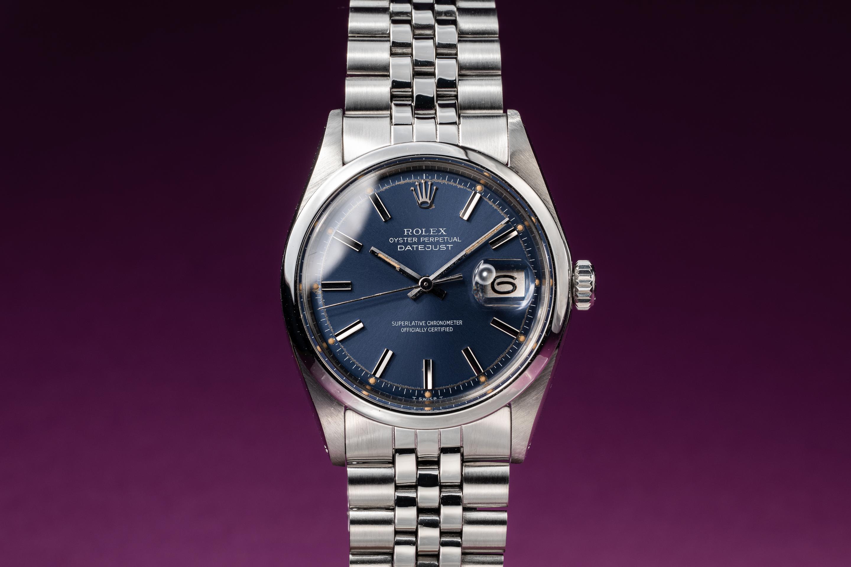 おすすめ 1971 Rolex DateJust 1600 Blue Dial with Service Papers 2人掛け・3人掛けソファ