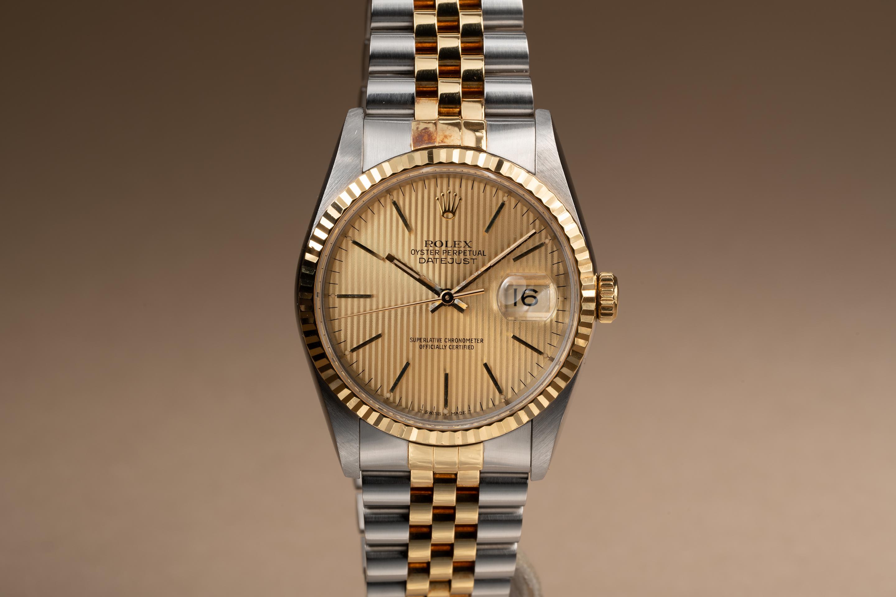 Rolex 16233 tapestry dial hot sale