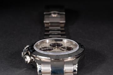 2008 Rolex 18K WG Daytona 116509 Silver Arabic Racing Dial