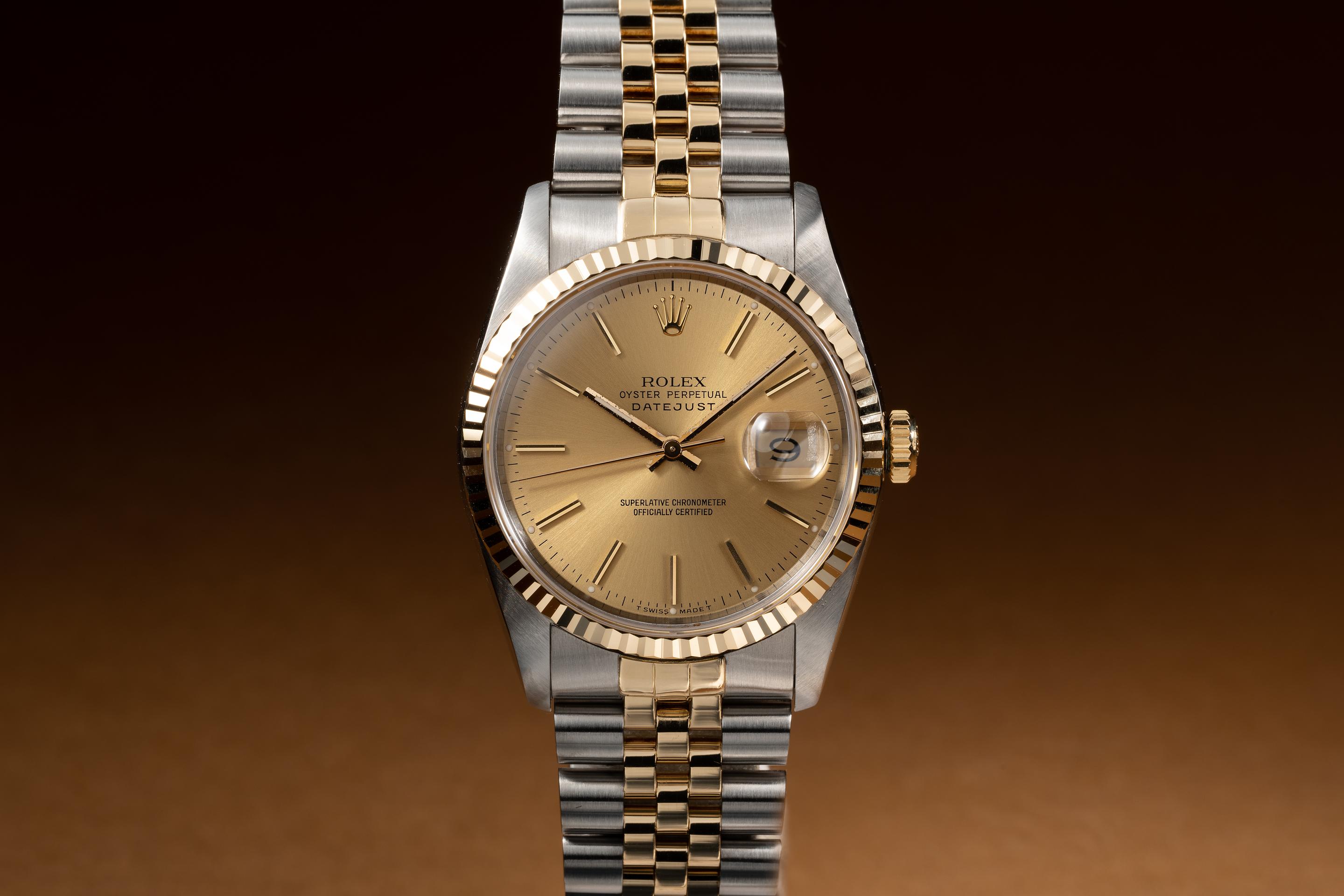 1990 rolex datejust two tone hot sale