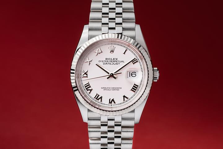 Tropical Watch 2022 Rolex DateJust 126234 White Roman Numberal Dial 