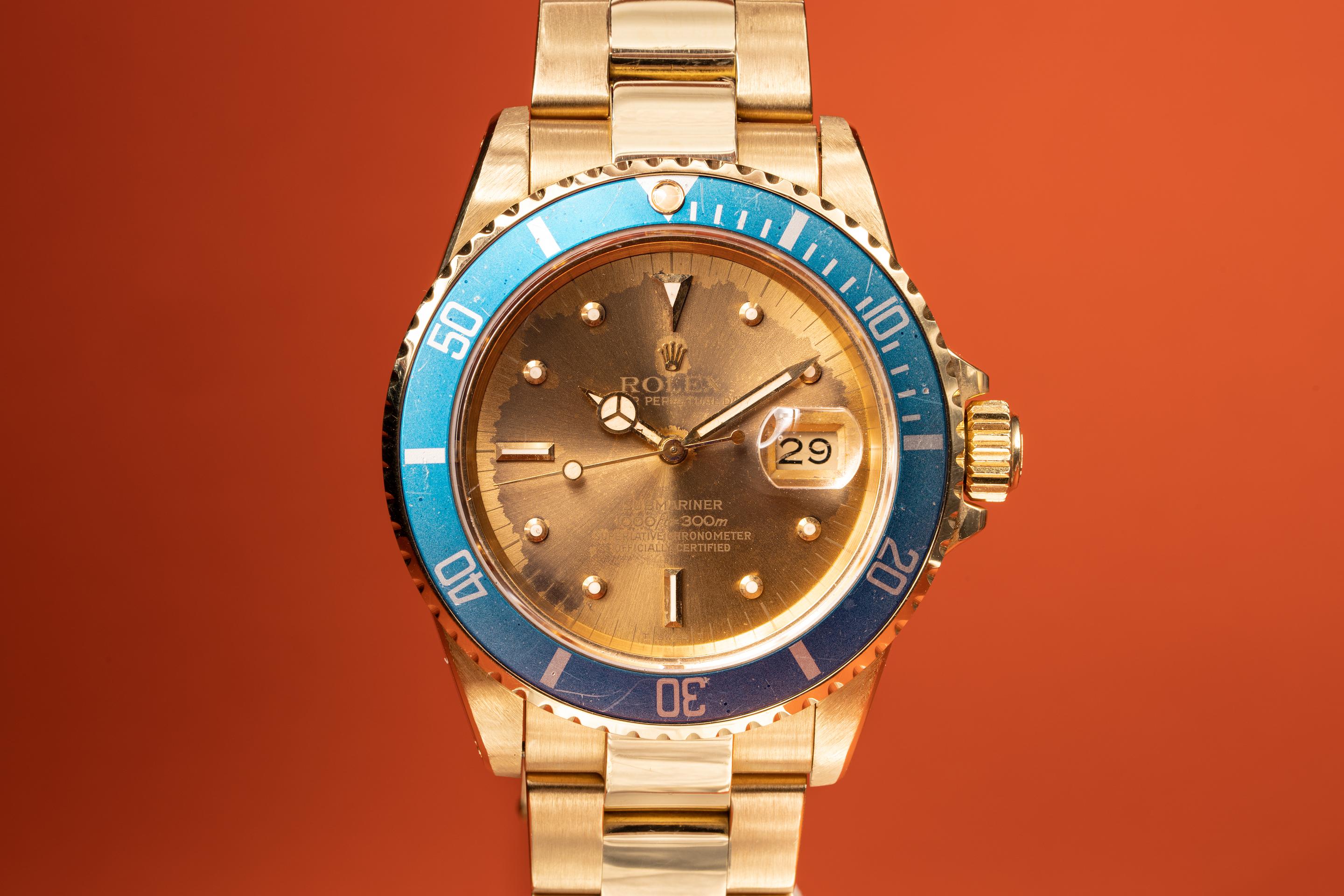 Tropical Watch 1985 Rolex 18K YG Submariner 16808 with Tropical