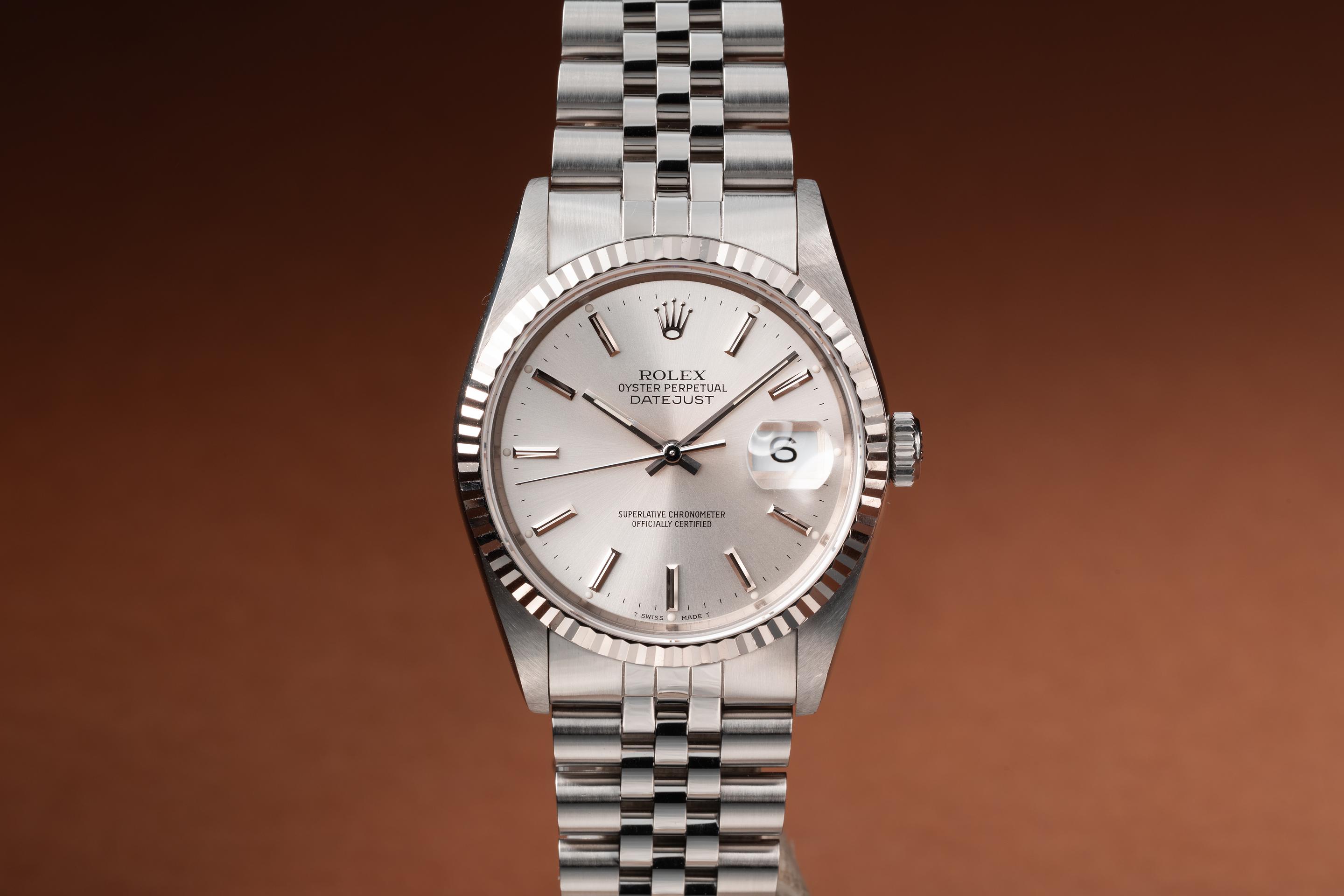 Tropical Watch 1989 Rolex DateJust 16234 Silver Dial