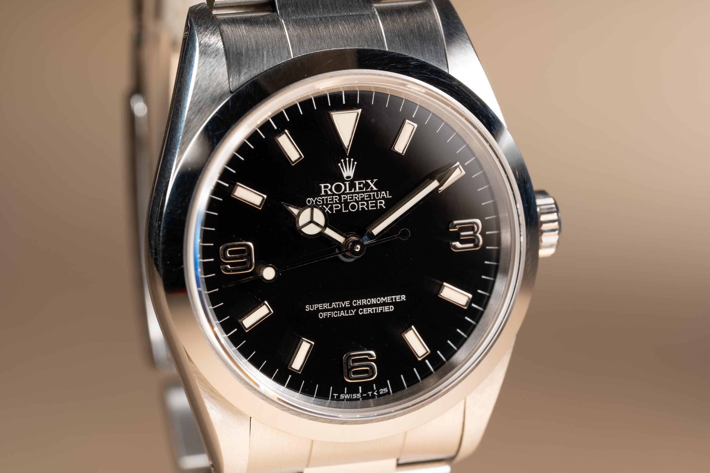 Tropical Watch 1990 Rolex Explorer 14270 Blackout 3 6 9 Dial