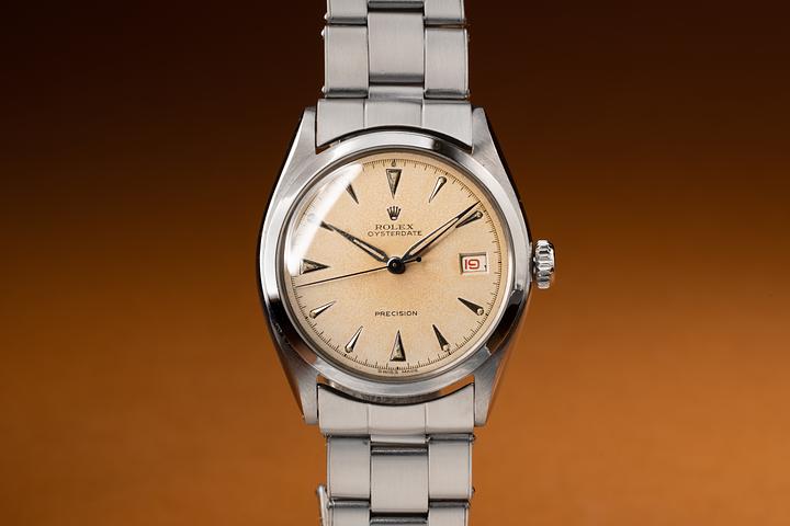 Tropical Watch 1959 Rolex Oysterdate 6094 Spear Head Dial