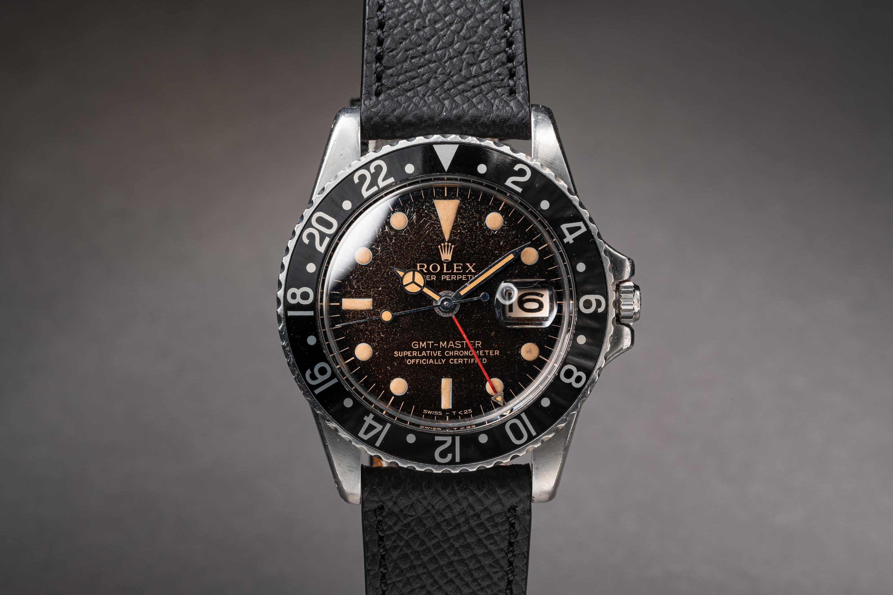 け*う様 【純正/希少】ROLEX GMT1675 極太トロピカルチェンジインサ 純正/希少】ROLEX GMT1675 極太トロピカルブラウンインサート