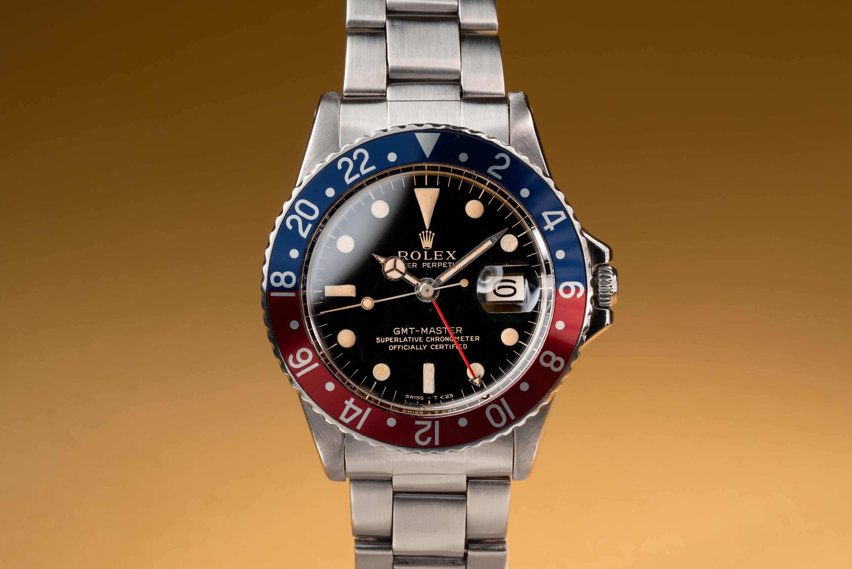 Tropical Watch 1966 Rolex GMT Master 1675 Gilt Dial