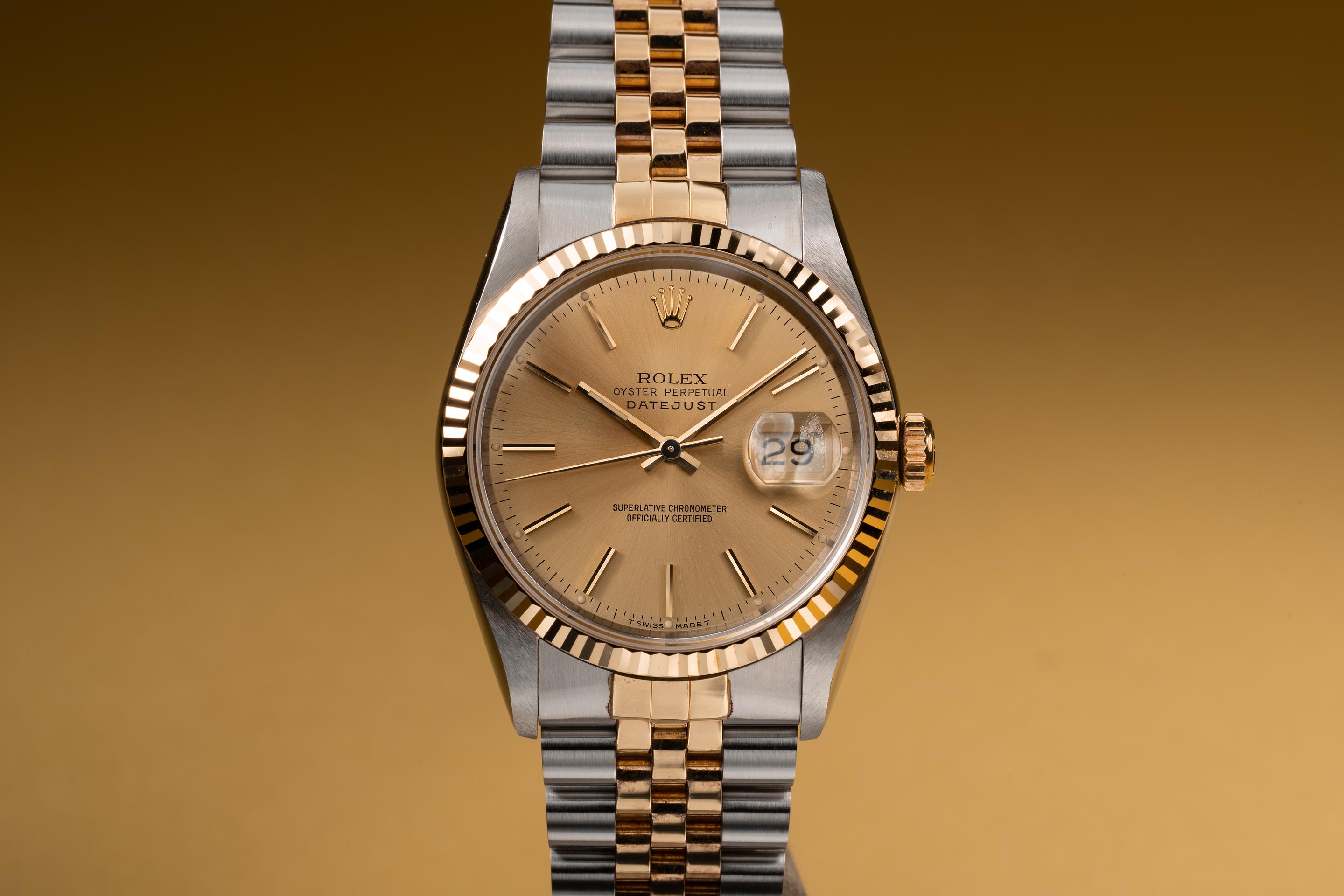 1991 rolex datejust two tone
