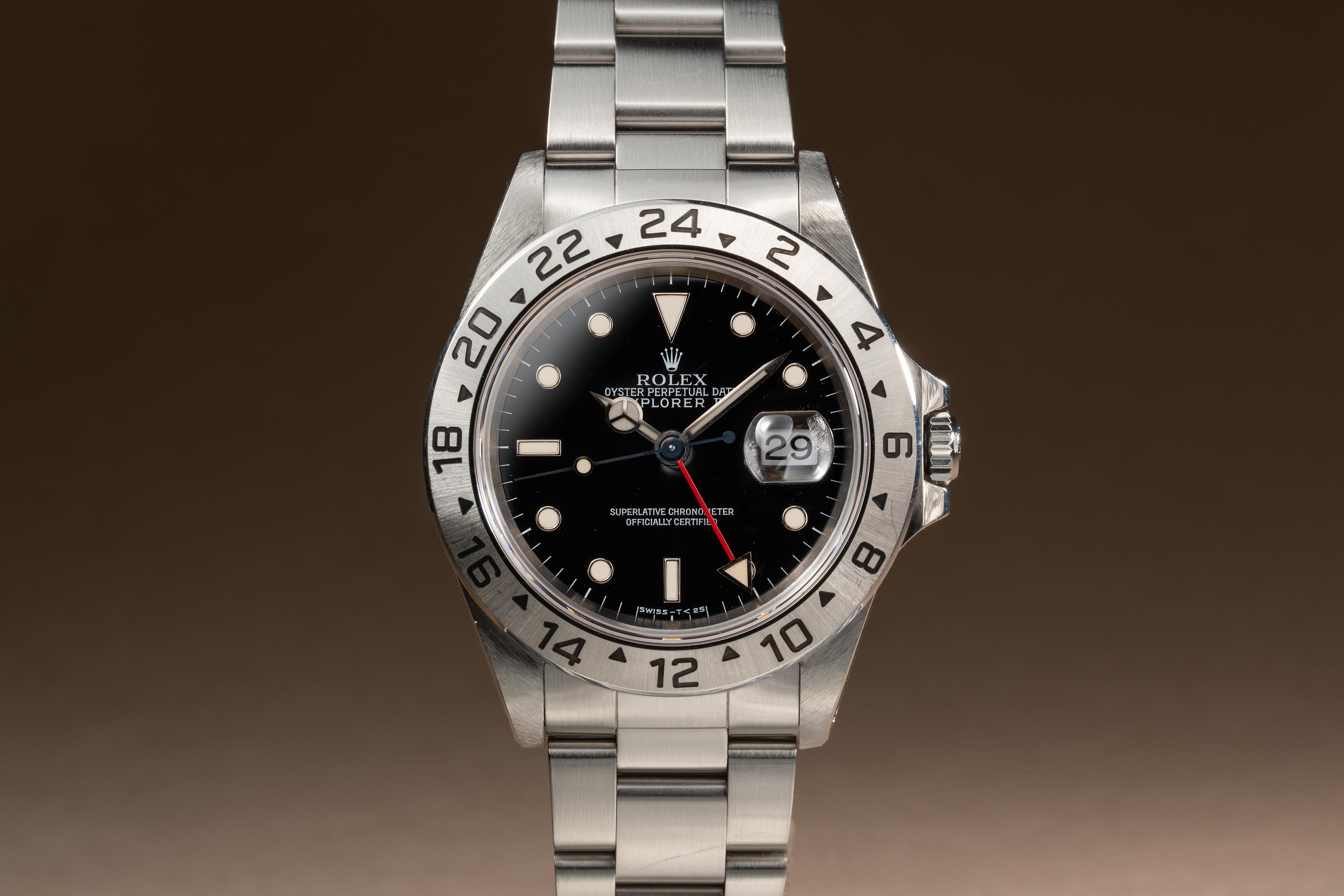 1998 Rolex Explorer II 16570 Black Dial
