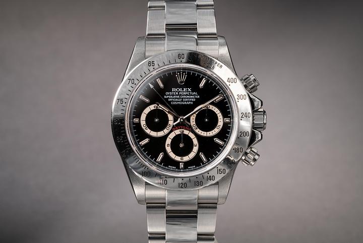 2000 Rolex Zenith Daytona 16520 Black Dial | Tropical Watch