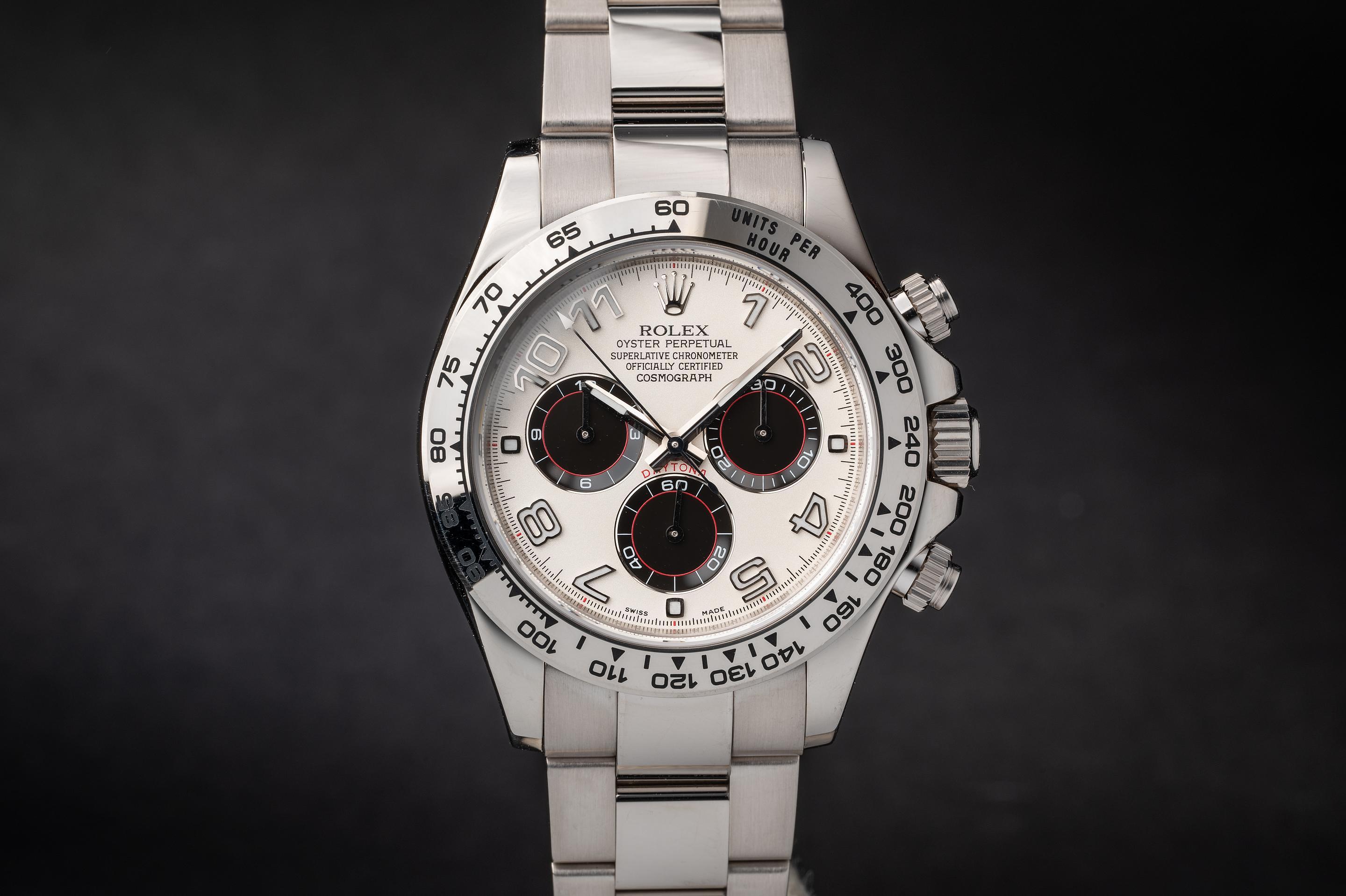 西本 2008 Rolex 18K WG Daytona 116509 Silver Arabic Racing Dial