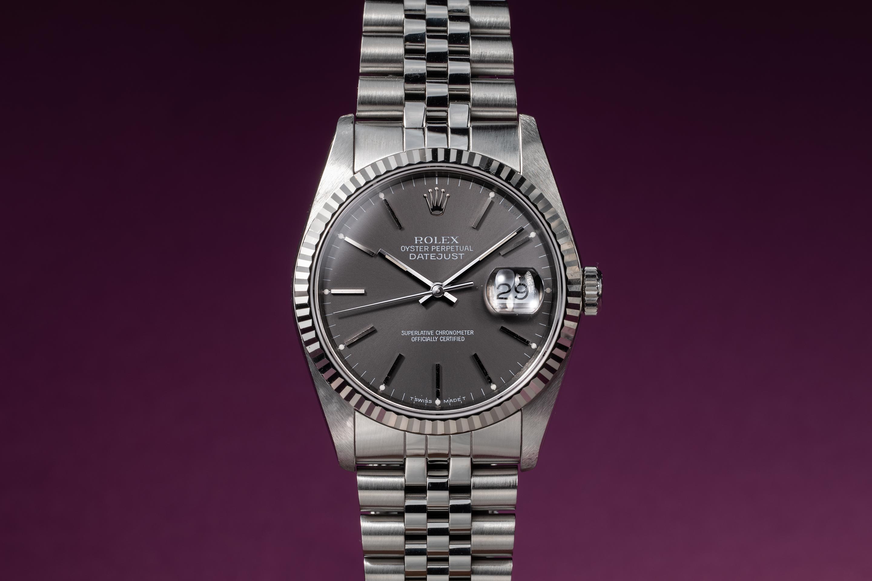 1989 Rolex DateJust 16234 Grey Dial | Tropical Watch