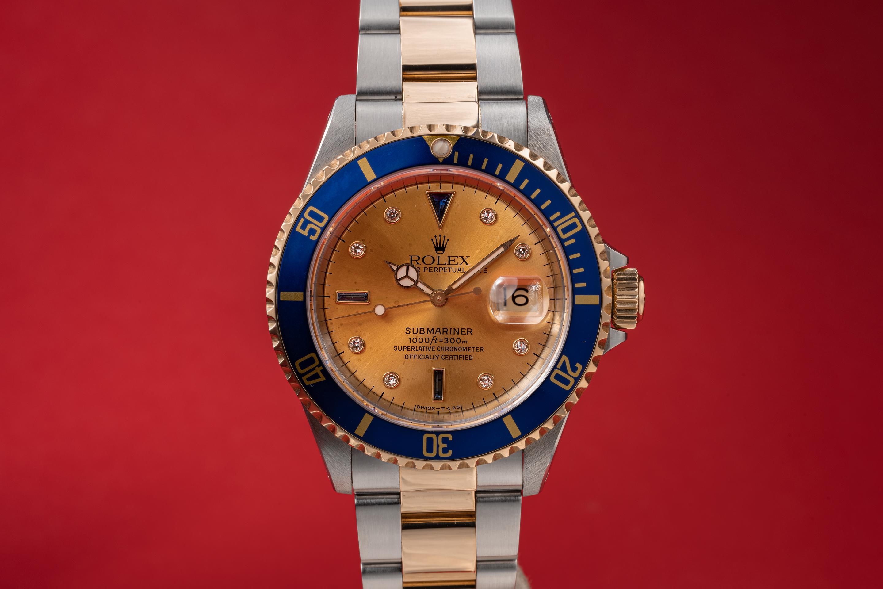 Rolex submariner two on sale tone serti dial