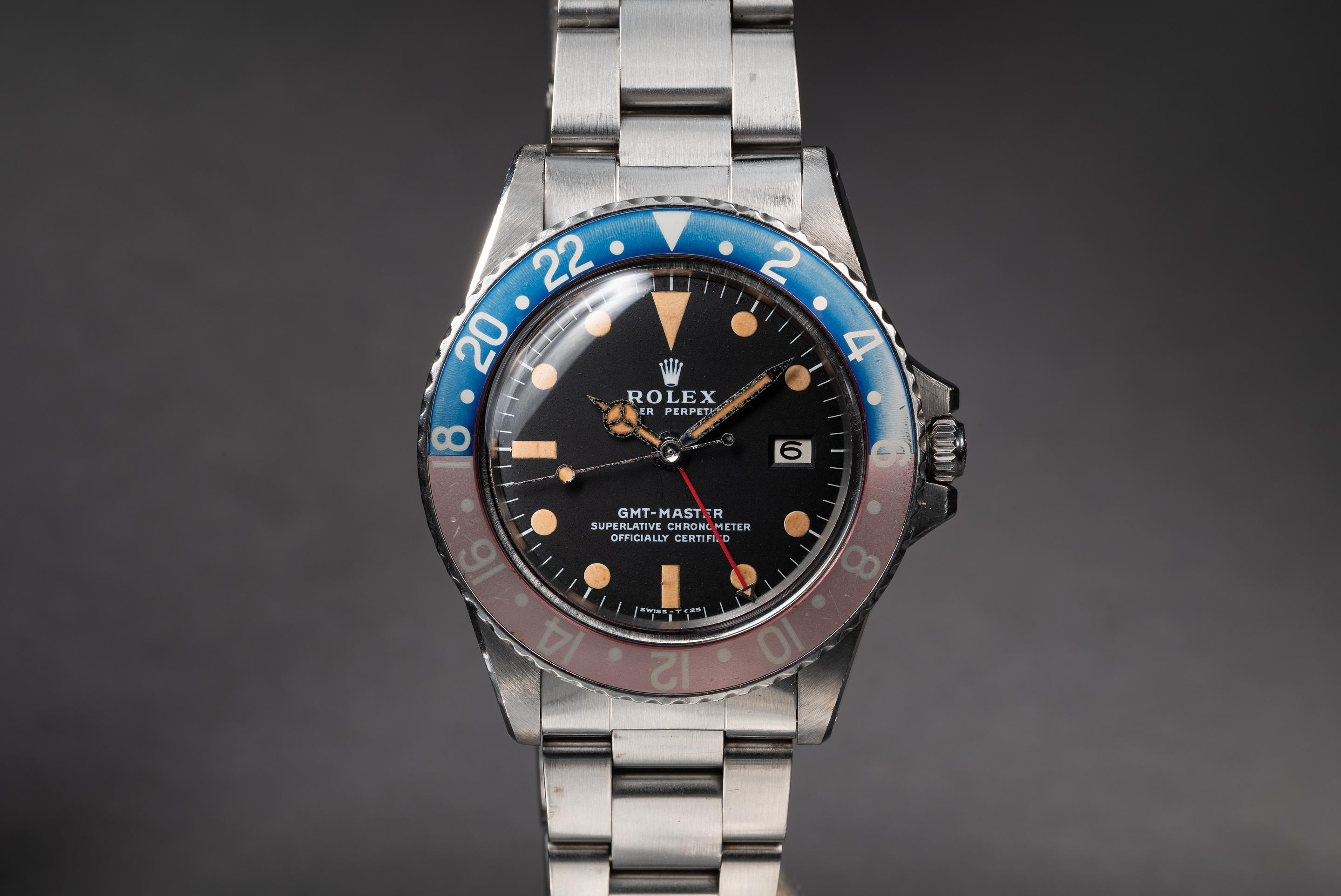 Tropical Watch 1969 Rolex GMT Master 1675 MK 2 Dial with Service