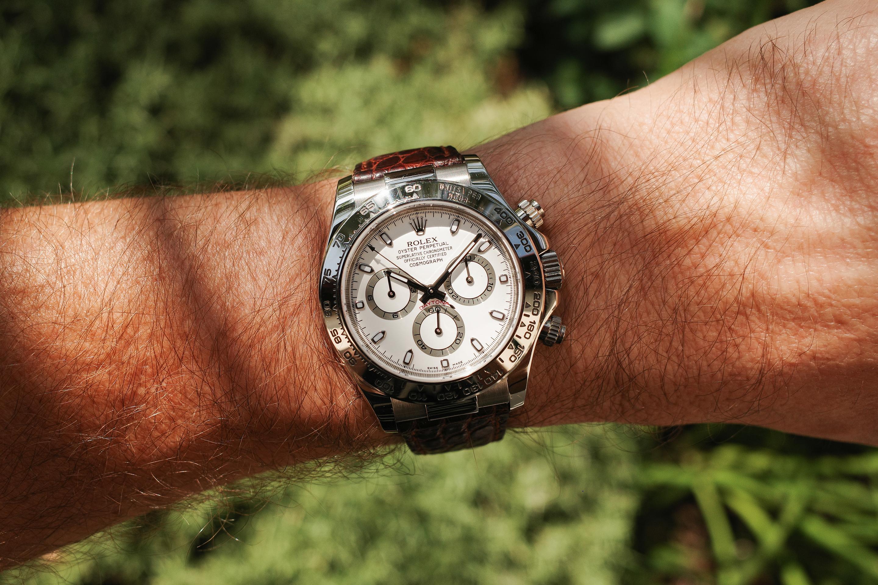 2005 Rolex 18K WG Daytona 116519 White Dial