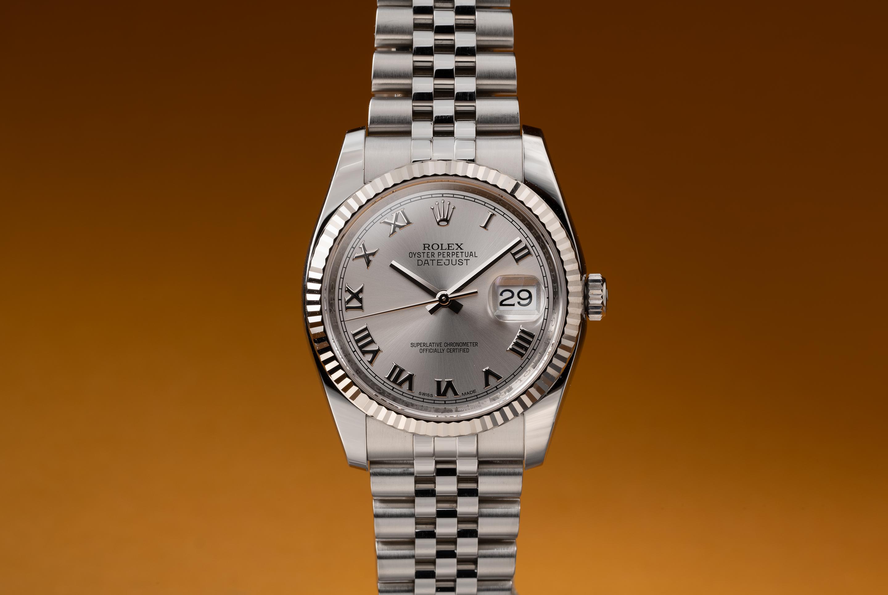 Tropical Watch 2011 Rolex DateJust 116234 Silver Roman Numeral