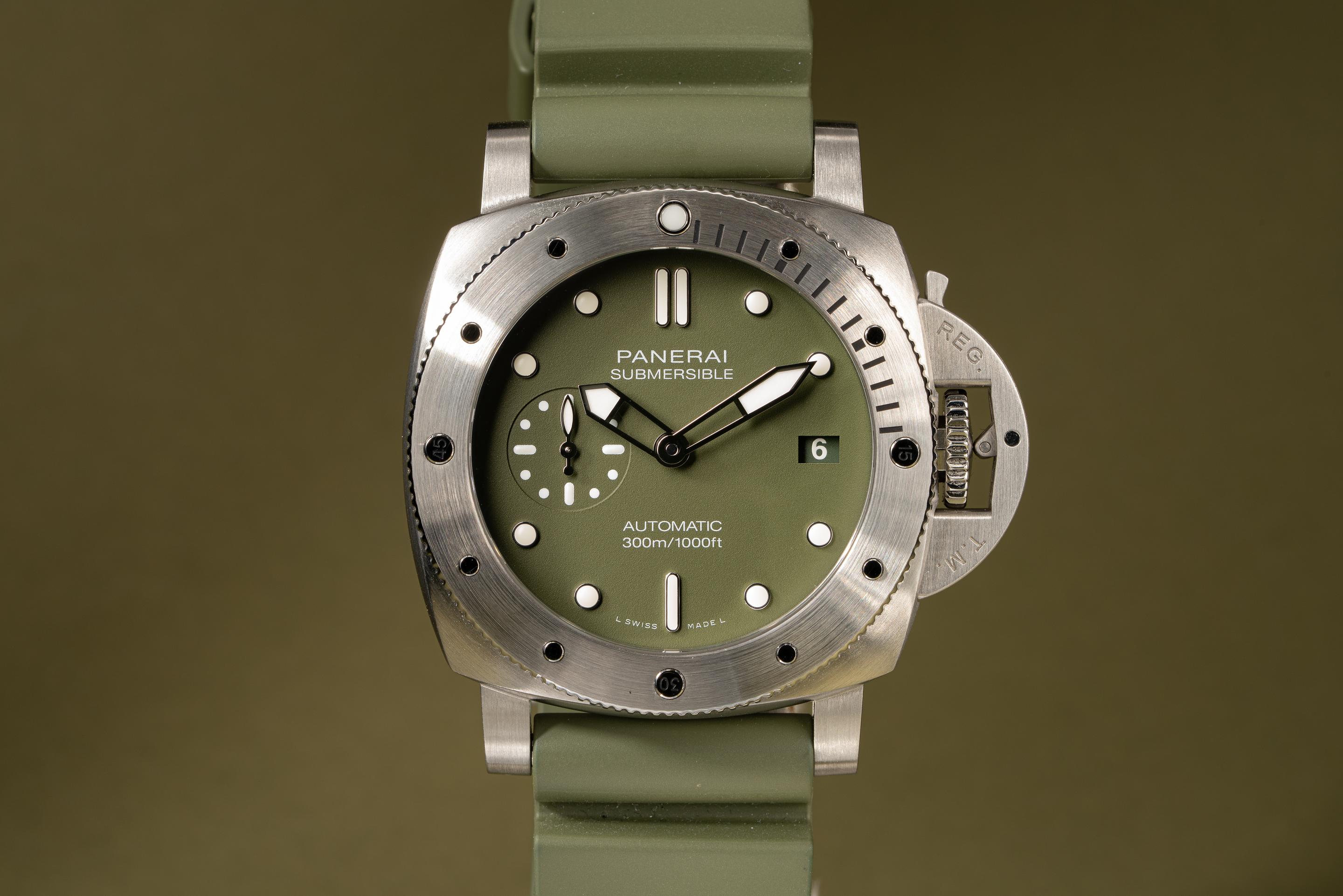 Tropical Watch 2019 Panerai Submersible Verde Militare Pam 1055