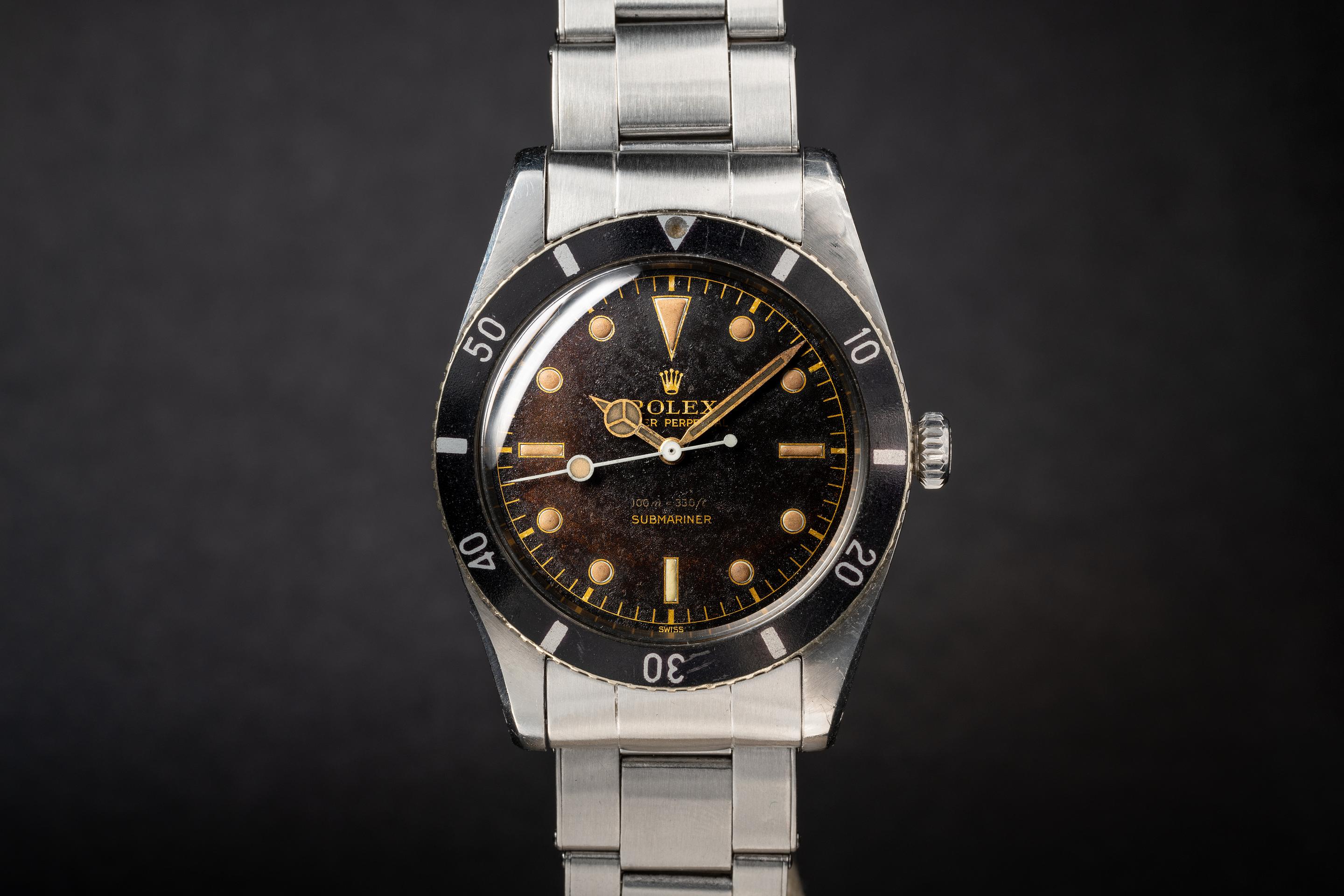 Tropical Watch 1957 Rolex Submariner 6536 1 Tropical Gilt Dial