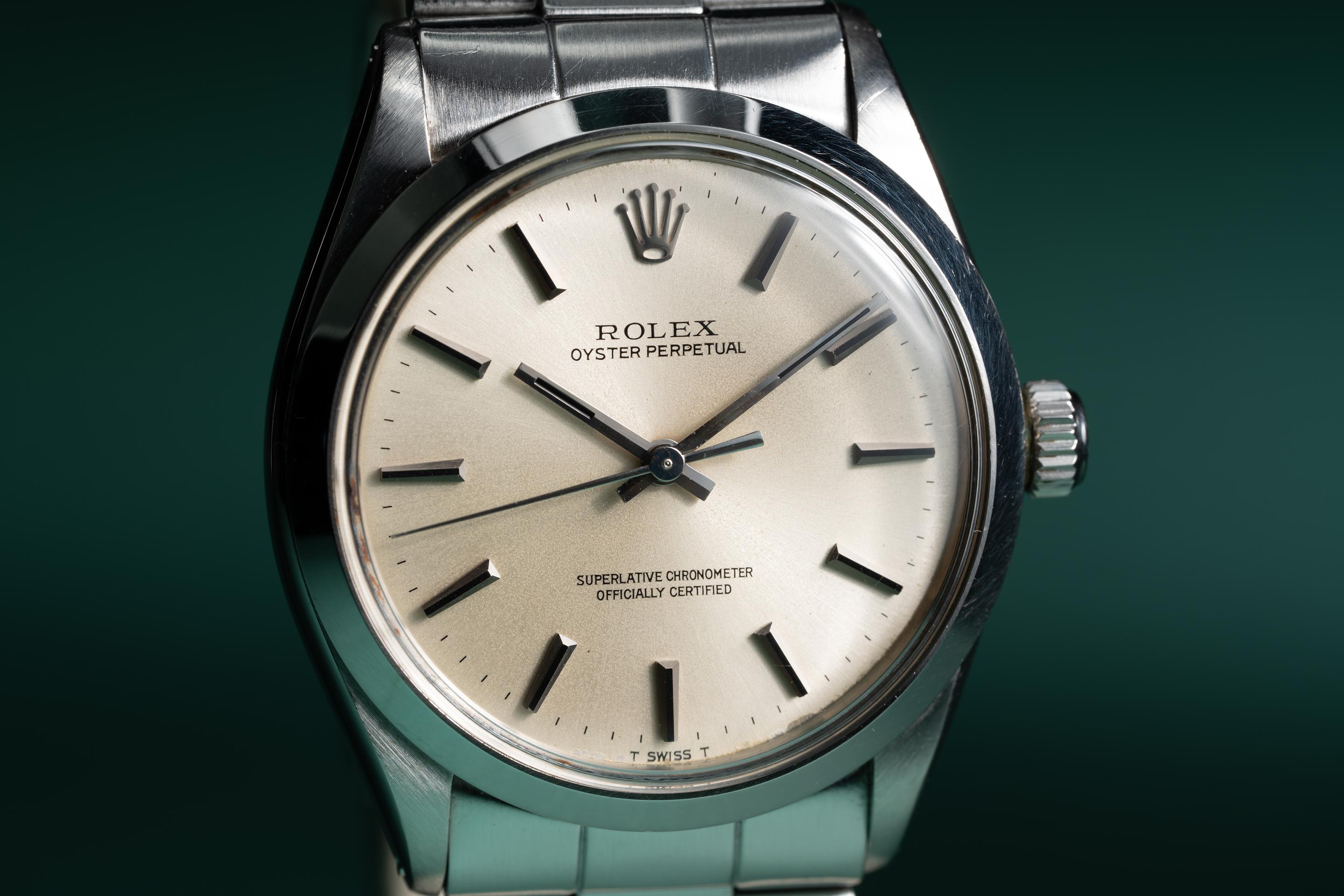 Tropical Watch 1969 Rolex Oyster Perpetual 1002 Silver Dial