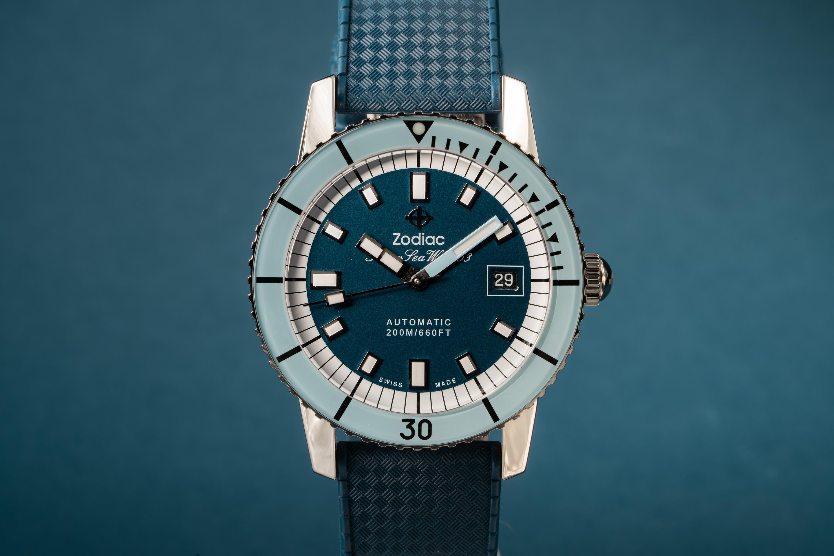 Tropical Watch Zodiac Super Sea Wolf Automatic ZO9264 Blue Dial