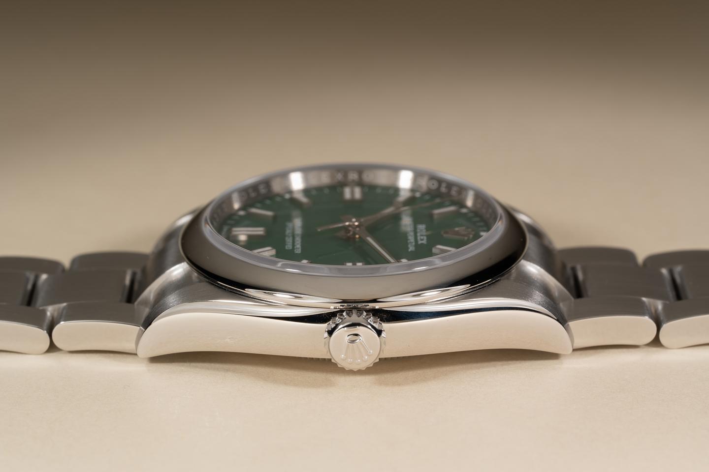 2021-rolex-oyster-perpetual-126000-green-dial-with-papers-tropical-watch