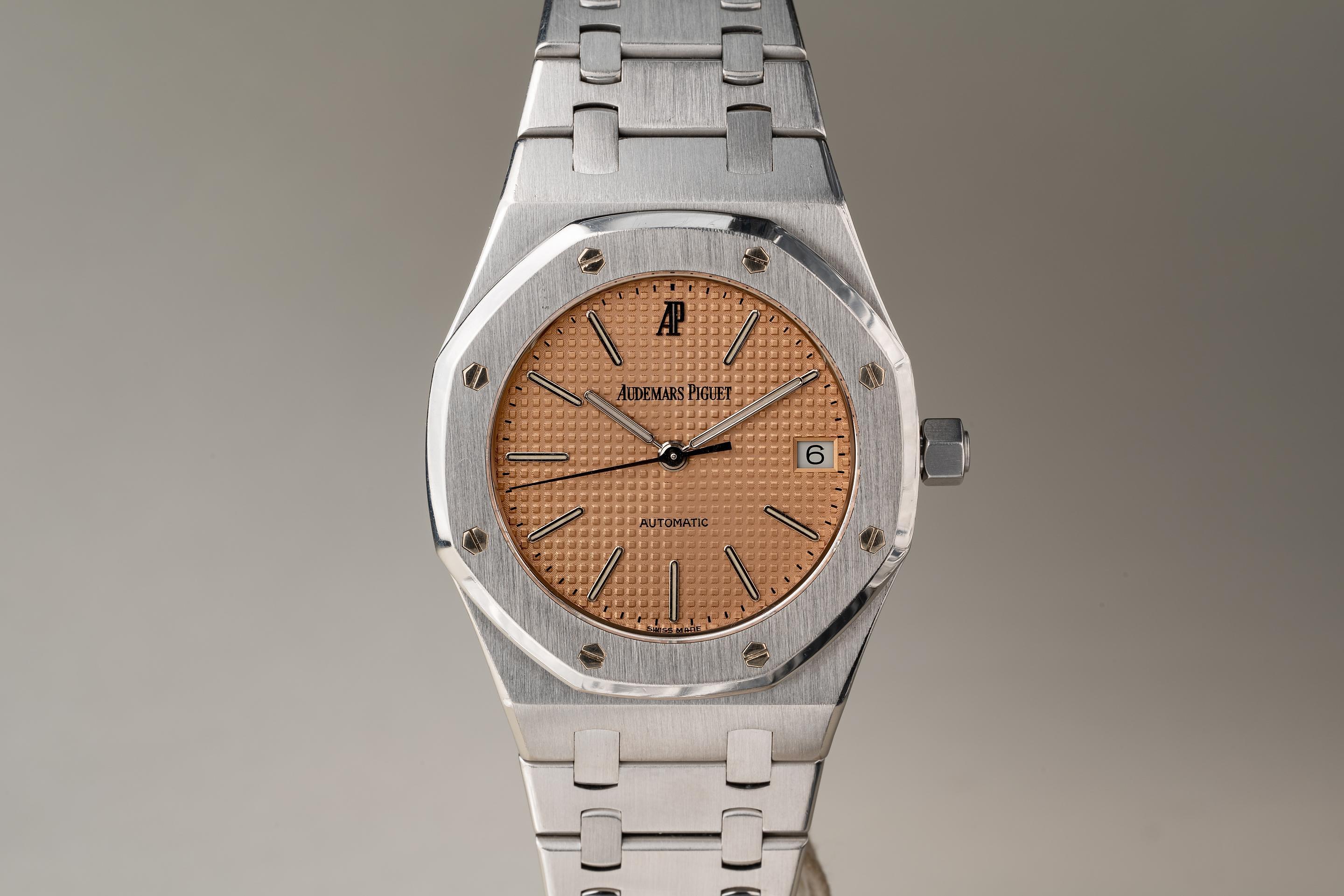 25654ST, Salmon Dial Royal Oak Quantième Perpétuel, Steel