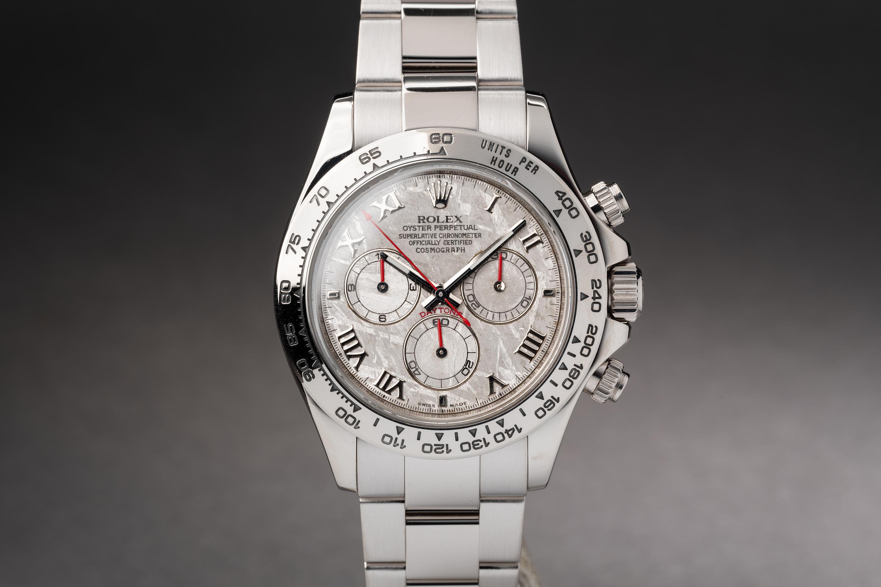 2006 Rolex 18K WG Daytona 116509 Meteorite Dial with Box and