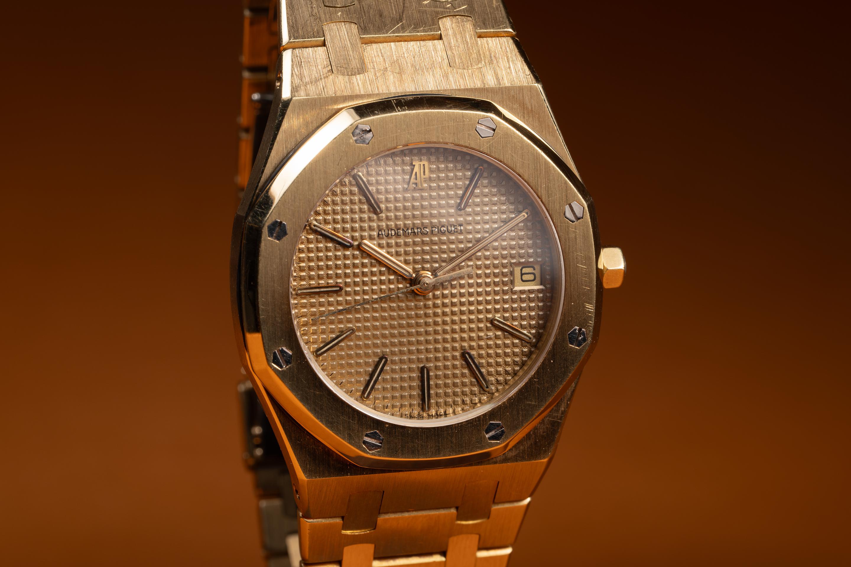 Audemars Piguet 18k YG Royal Oak Quartz 6023BA Tropical Gold Dial