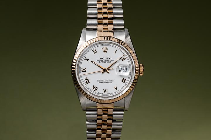 1989 Rolex Two-Tone DateJust 16223 White Roman Numeral Dial | Tropical ...