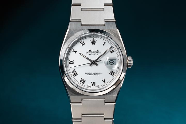 1989 Rolex OysterQuartz DateJust 17000 White Roman Numeral Dial