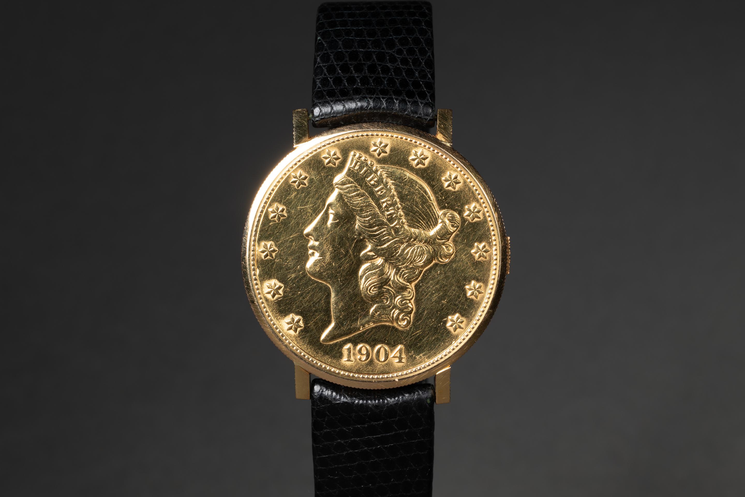 Bucherer 18K YG $20 Coin Watch | Tropical Watch