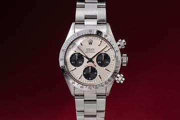 1977 Rolex Daytona 6265 Silver Big Red Dial with Box & Papers