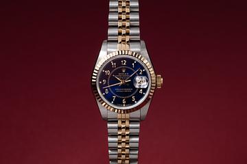 1987 Rolex Two-Tone DateJust 69173 Blue Boiler Gauge Dial