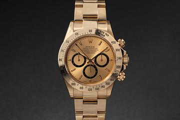 1993 Rolex 18K YG Daytona 16528 Inverted 6 Champagne Dial