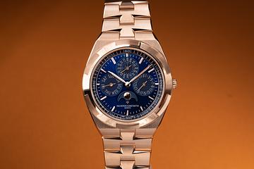 2021 Vacheron Constantin 18K RG Overseas Perpetual Calendar Ultra-Thin 4300V/120R-B509 Blue Dial with Box and Papers 
