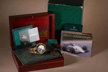 1999 Rolex 18K YG Daytona 16528 Diamond Ruby Pave Dial with Box